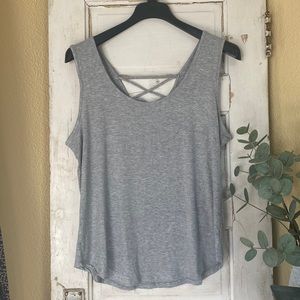Ambiance Womens grey tank top Sz 2XL